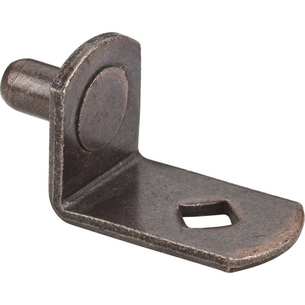 Hardware Resources Antique Copper 5 mm Pin Angled Shelf Support with 3/4" Arm and Diamond Hole 1710AC